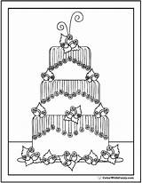 Coloring Cake Roses Pages Fondant Color Printables Colorwithfuzzy sketch template