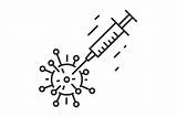 Icon Vaccine Immunization Symbol Virus Coronavirus sketch template