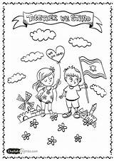 Coloring Israel Pages Tu Shevat Sukkot Yom Haatzmaut Jewish Colouring Adults Creation Preschoolers Challah School Printables Kids Days Printable Sunday sketch template