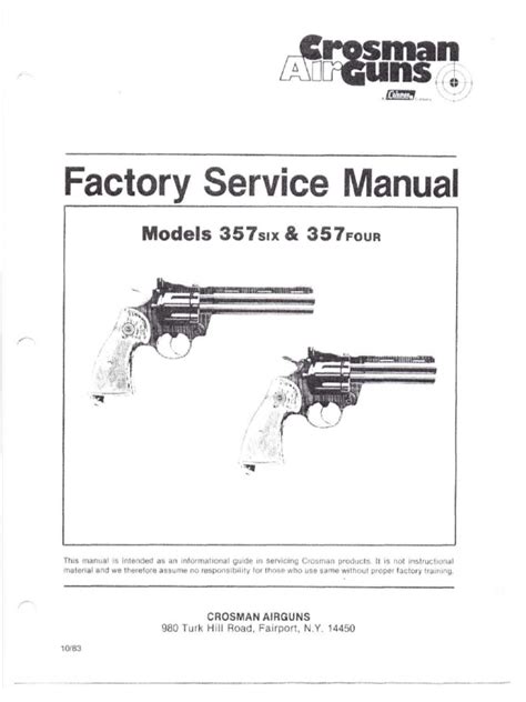 crosman  factory service manualpdf trigger firearms gun barrel