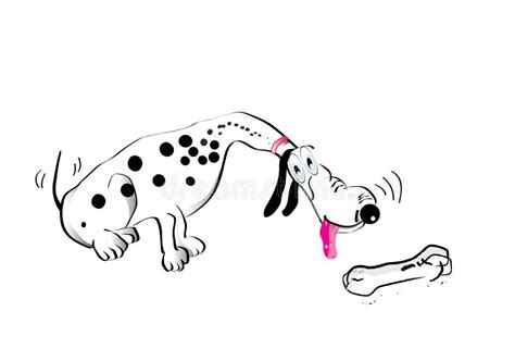 dalmatian dog cartoon stock vector illustration  spotted