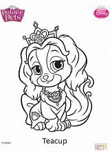 Pets Palace Coloring Pages Teacup Disney Princess Drawing Printable Print Color Supercoloring Pet sketch template