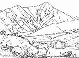 Coloring Pages Range Mountain Getdrawings Mountains sketch template