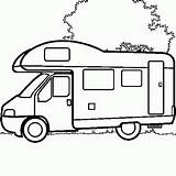Pages Car Coloring Camper Motorhome Drawing Camping Colouring Campers Rv Caravan Truck Color Coloriage Imprimer Printable Line Einfach Afbeeldingsresultaat House sketch template