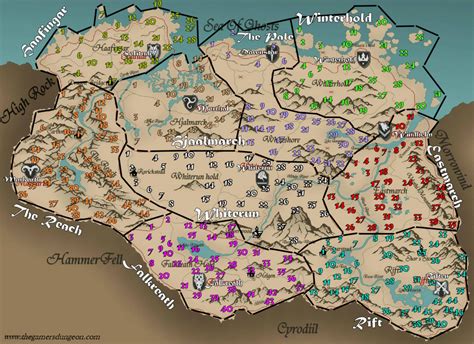 skyrim words  power map maping resources