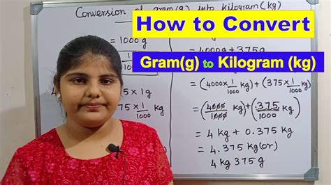 Gram To Kilogram How To Convert Gram Into Kilogram G To Kg Youtube