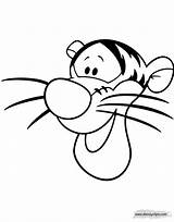 Tigger Coloring Face Pages Disneyclips Funstuff sketch template