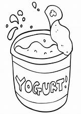Yogurt Coloring Pages Print sketch template
