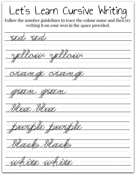 cursive writing  children ideas