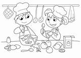 Ciasta Pieczenie Kolorowanka Ciasto Druku Rysunek Przedstawia Zamierzają Dziewczynkę Kuchni Chłopczyka Upiec Dzisiejszy że Którzy Widać Dużo Bardzo Pachnące Mają sketch template