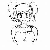 Pigtails Manga Drawing Pigtail Getdrawings Deviantart Anime sketch template