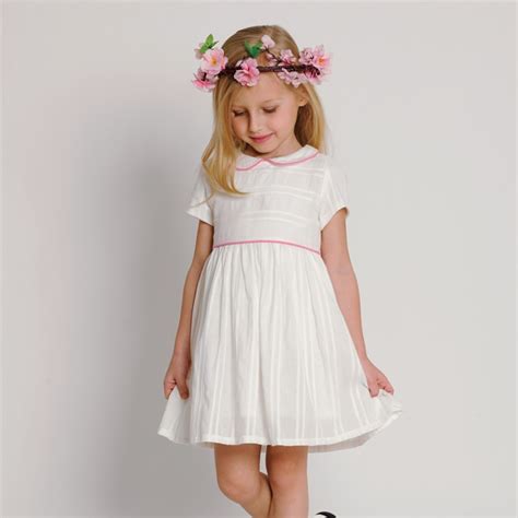 girl summer white dress  baby girls clothes kids party