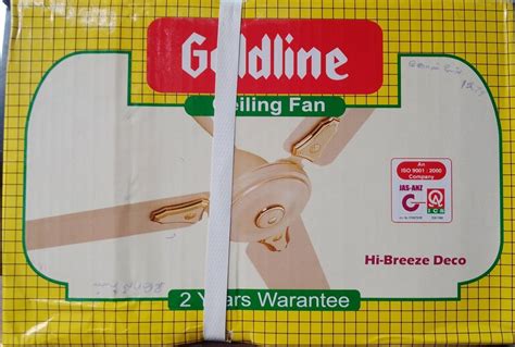 brown electricity goldline ceiling fan years warranty  rs piece  chennai