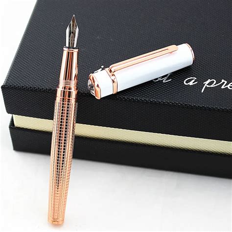 hoge kwaliteit diamant inkt vulpen mm wit en rose goud kantoor zakelijk schrijven inkt pennen