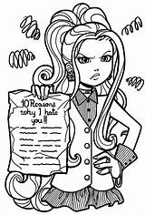 Hate Coloring Diary Nikki Why Dork Diaries Reasons Pages Book Bitch Alpha Dorkdiaries List Color Printable Books Dear sketch template