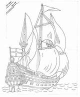 Galleon Schiffe Malvorlagen Pirate sketch template