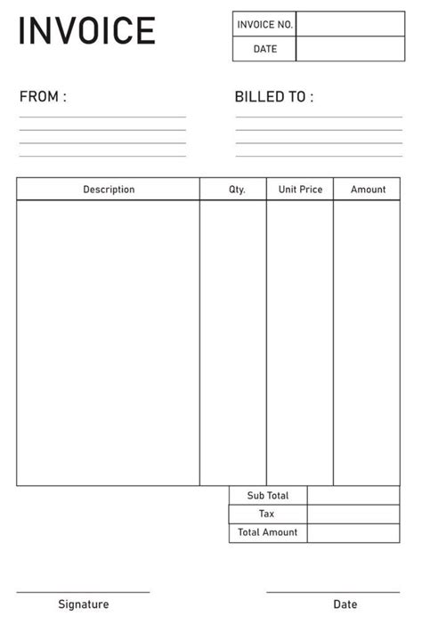 printable blank invoice template