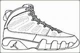 Shoes Nike Colouring Kd Sneaker Nikes Coloringhome sketch template