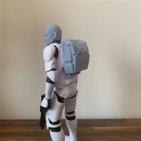 clone trooper backpack black series scale etsy uk