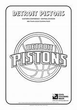 Coloring Nba Pages Logos Teams Cool Detroit Pistons Basketball Logo Kids Cleveland Cavaliers Choose Board sketch template