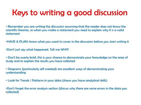 keys  writing  good discussion powerpoint  id