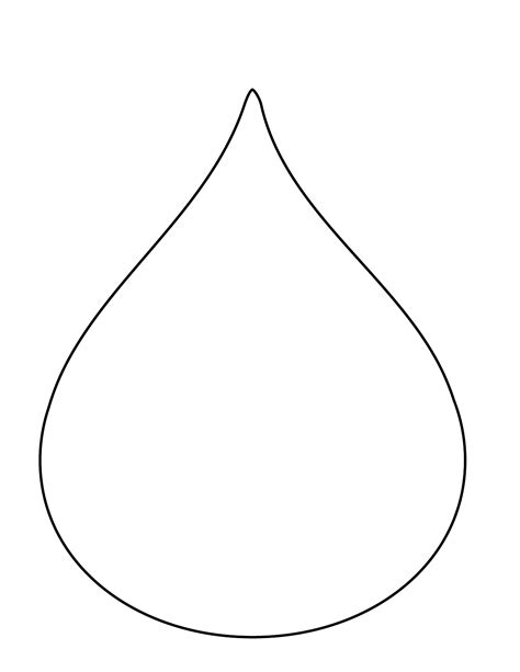 raindrop outline printable  coloring pages