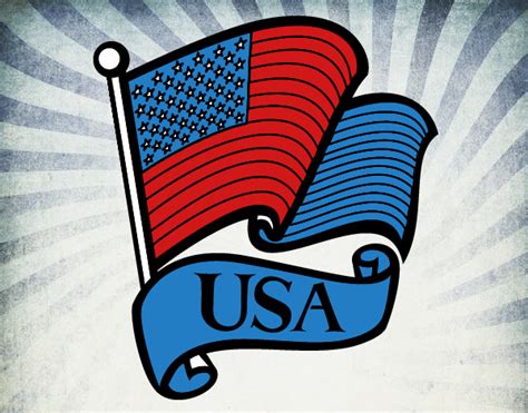Dibujo De Bandera De Los Estados Unidos Pintado Por Rodelo