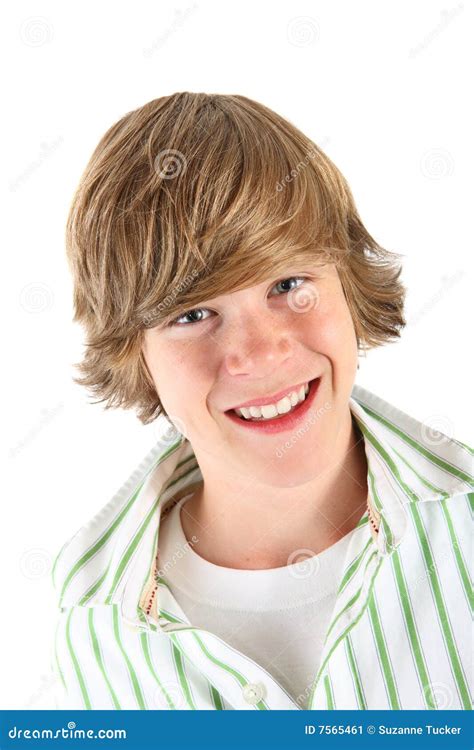 smiling teen boy stock image image  attractive hair