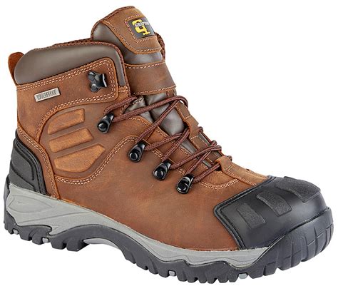mens waterproof safety lace  steel toe midsole ankle work boots shoes