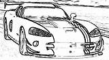 Dodge Viper Coloring Pages Car Sport Ram Acr Template Cars sketch template