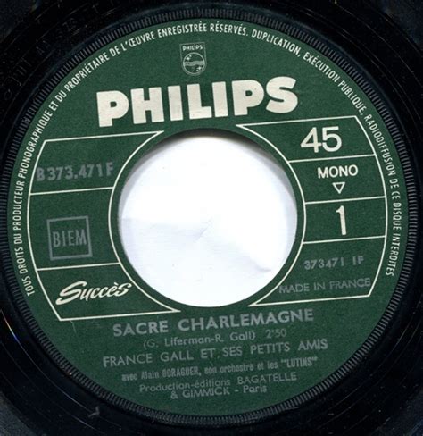 Album Sacre Charlemagne De France Gall Sur Cdandlp