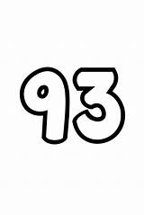 Bubble 93 Number Letters Printable sketch template