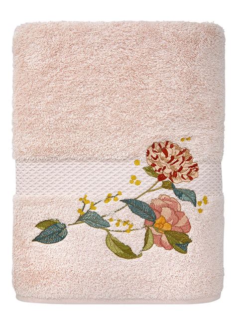 yves delorme serviette de bain bagatelle  grm    cm rose clair de bijenkorf