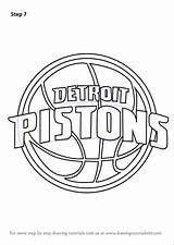 Pistons Logo Detroit Draw Drawing Nba Step Piston Tutorials Learn Getdrawings Drawingtutorials101 sketch template