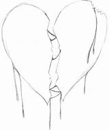 Coloring Heart Pages Broken Hearts Bleeding Human Line Getcolorings Drawing Getdrawings sketch template