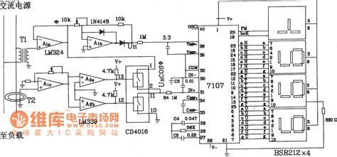 digital power factor meter circuit diagram composed  icl  repository circuits