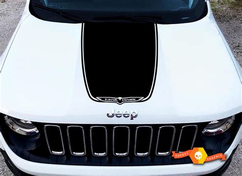 jeep cherokee trail rated sport vinyl hood decal sticker graphic
