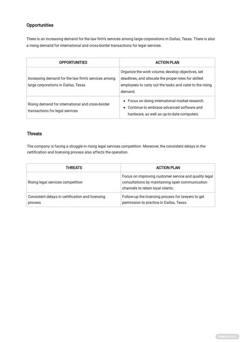 Law Firm Swot Analysis Template [free Pdf] Word Apple Pages