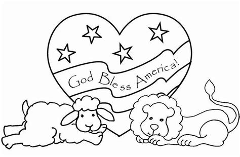 bible coloring pages lion  lamb american flag coloring page