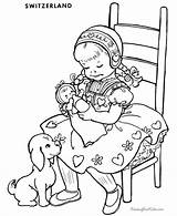 Coloring Kids Pages Color Printable Print Children Princess Sheets Helping Colouring Vintage Others Raisingourkids Embroidery Help Book Printing Line Books sketch template