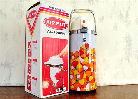 vintage air pot coffee dispenser floral beverage dispenser