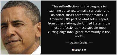 barack obama quote   reflection  willingness  examine