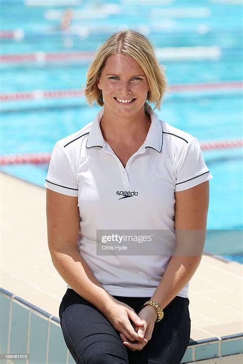 Australian Swimmer Leisel Jones Poses For A Photograph During A Press