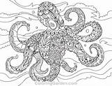 Octopus Coloring Pages Adult Adults Coloringgarden Book Print Printables Colouring Printable Color Mandala Sagittarius Description Drawings Pdf Sheets Books sketch template