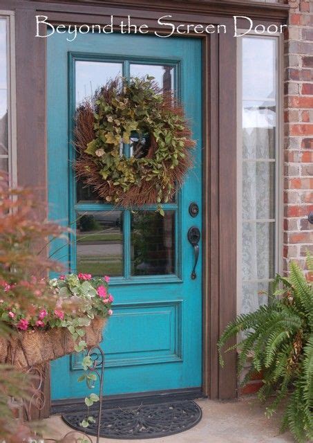 turquoise front door wondering if this will go with the