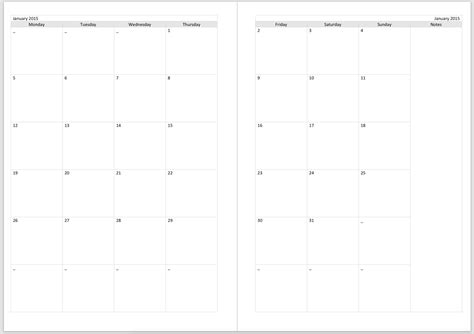 printable blank monthly calendar  pages  calendar printable