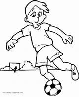 Coloring Pages Soccer Sports Kids Football Printable Color Sheets Found Gif sketch template