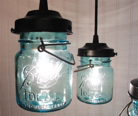 Blue Mason Jar Lights Blue Mason Jars Bottles And Jars Mason Jar Lamp