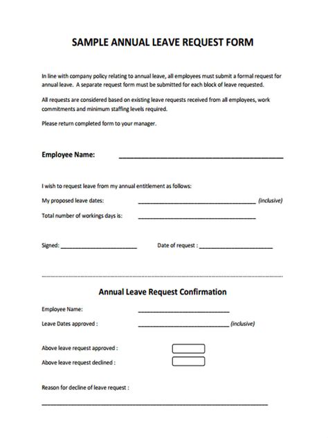 leave application form template nz    boss      leave