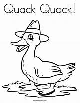 Quack Coloring Duck Pages Clipart Giggle Ducky Goose Kids Template Tracing Cliparts Pelican Outline Twistynoodle Login Popular Print Noodle Built sketch template